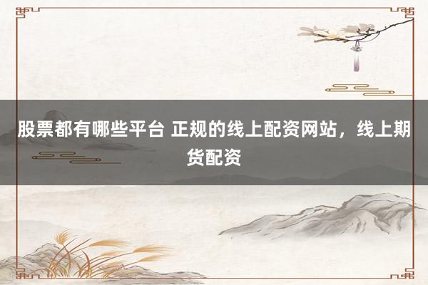 股票都有哪些平台 正规的线上配资网站，线上期货配资