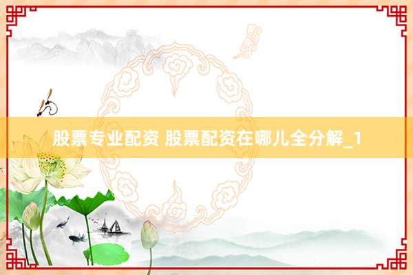 股票专业配资 股票配资在哪儿全分解_1