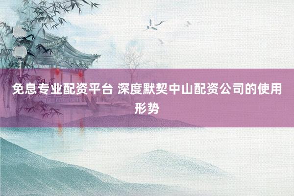 免息专业配资平台 深度默契中山配资公司的使用形势