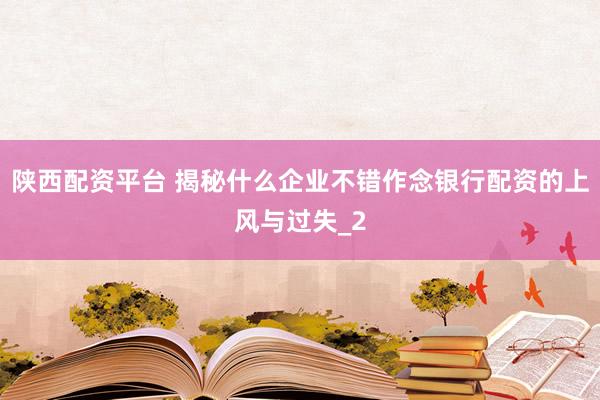 陕西配资平台 揭秘什么企业不错作念银行配资的上风与过失_2