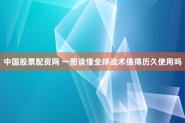 中国股票配资网 一图读懂全球战术值得历久使用吗