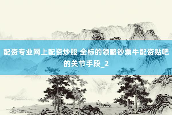 配资专业网上配资炒股 全标的领略钞票牛配资贴吧的关节手段_2