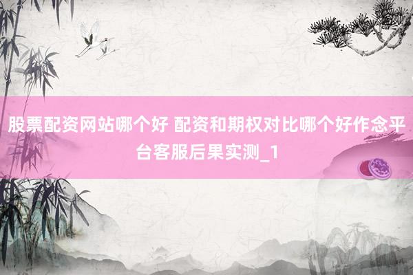 股票配资网站哪个好 配资和期权对比哪个好作念平台客服后果实测_1