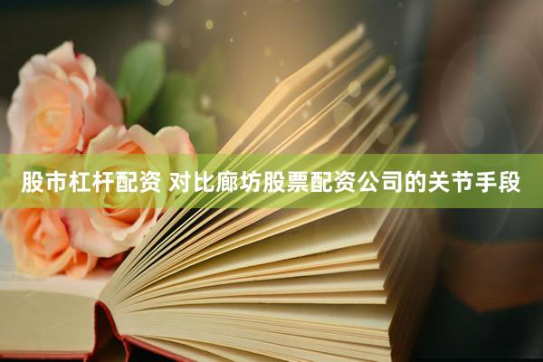 股市杠杆配资 对比廊坊股票配资公司的关节手段