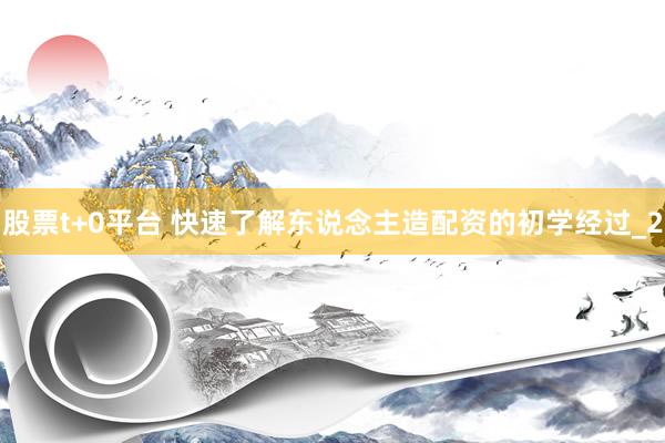 股票t+0平台 快速了解东说念主造配资的初学经过_2
