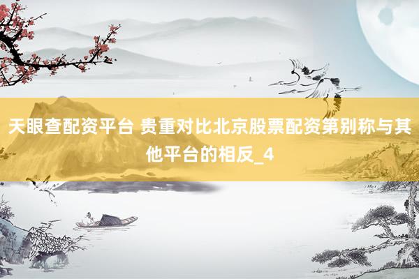 天眼查配资平台 贵重对比北京股票配资第别称与其他平台的相反_4