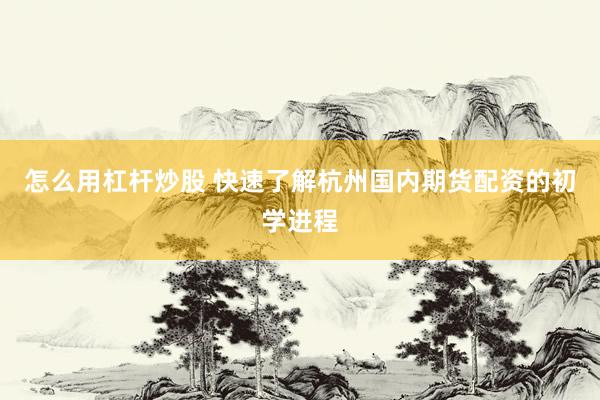 怎么用杠杆炒股 快速了解杭州国内期货配资的初学进程