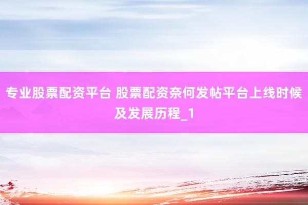 专业股票配资平台 股票配资奈何发帖平台上线时候及发展历程_1