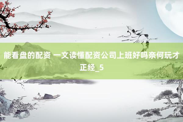 能看盘的配资 一文读懂配资公司上班好吗奈何玩才正经_5