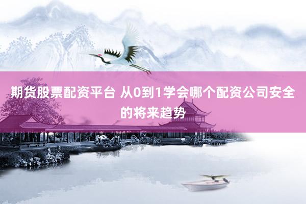 期货股票配资平台 从0到1学会哪个配资公司安全的将来趋势