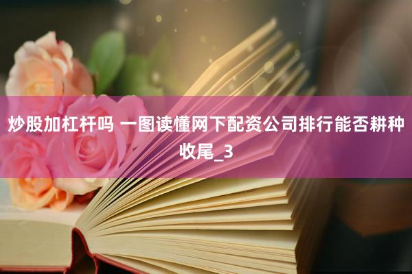 炒股加杠杆吗 一图读懂网下配资公司排行能否耕种收尾_3