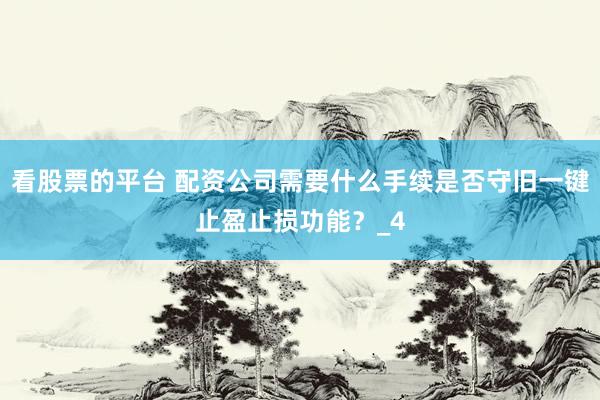 看股票的平台 配资公司需要什么手续是否守旧一键止盈止损功能？_4